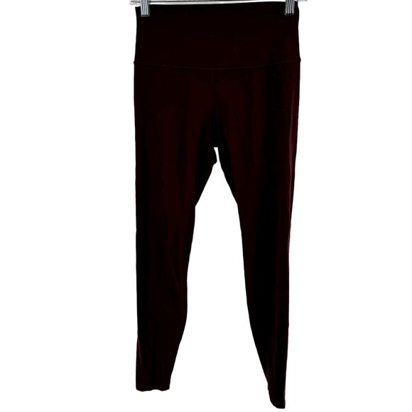 Lululemon Align High Rise Pant Leggings Lycra Pocket Yoga Second Skin Merlot 6 - Picture 2 of 5